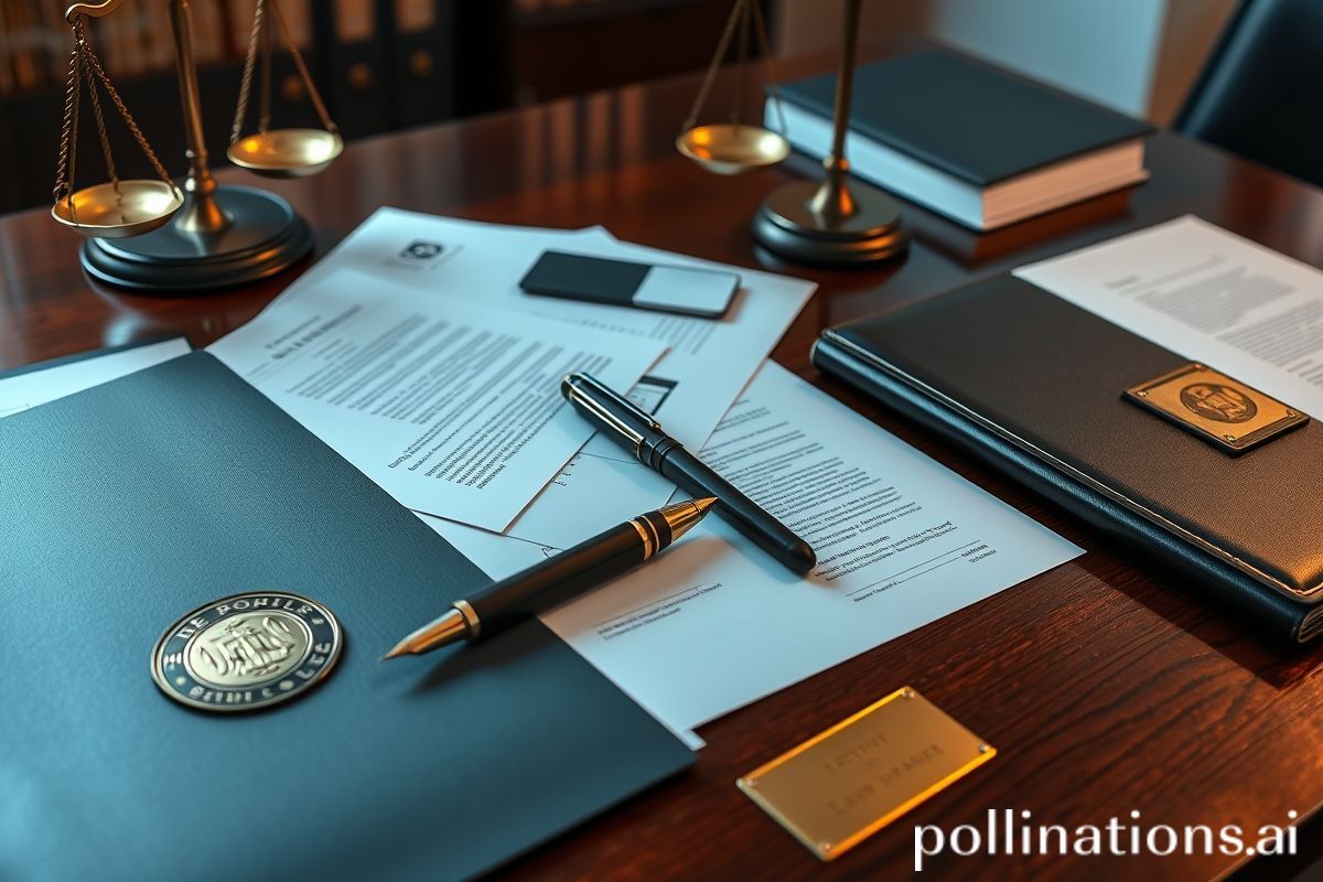 Law office documents neatly arranged