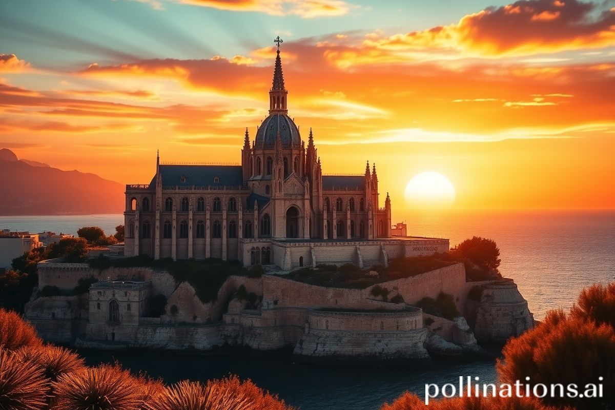 Stylized view of Palma and the sea